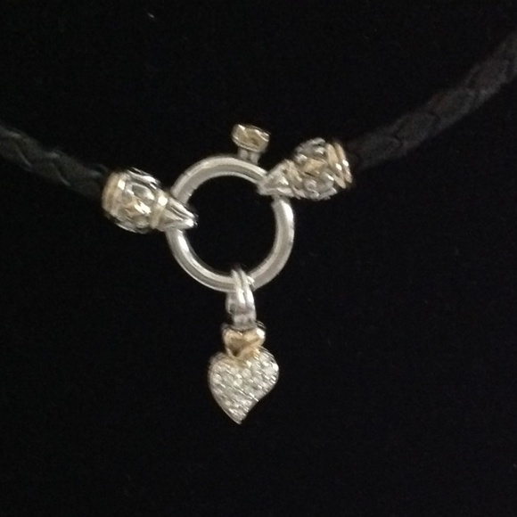 John Medieros Leather choker with charm - Picture 2 of 8